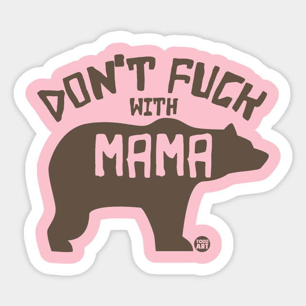 MAMA BEAR Sticker by toddgoldmanart